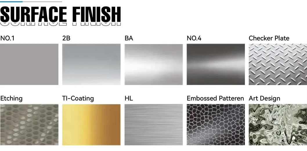 AISI ASTM 2b/Ba/No. 4hl/8K/No.1 Paslanmaz &Ccedil;elik Plakası 201 304 304L 316 316L 309S 310S Estetik &Ccedil;ekicilik i&ccedil;in 0