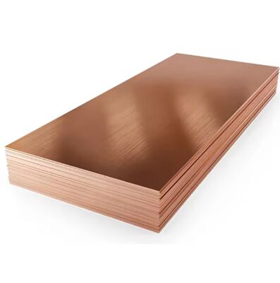 ASTM/JIS/GB Endüstriyel Uygulamalar için Parlak Yüzey Kaplamalı ve Özelleştirilebilir Kalınlık 1mm-3mm ile %99 Saf Bakır Plaka
